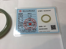 Load image into Gallery viewer, 53mm Certified 100% Natural light green yellow gray Deep Lake Water Green Nephrite Bangle HN178-6937
