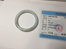 Load image into Gallery viewer, 53.8mm certified 100% natural Type A light green purple brown round cut jadeite jade bangle BS107-2542
