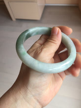 Load image into Gallery viewer, 62mm certified 100% natural Type A oily dark green gray black white (老油青) jadeite jade bangle PH232-0050
