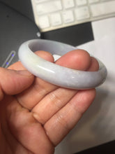 Load image into Gallery viewer, 57.7mm Certified Type A 100% Natural light purple white gray Jadeite bangle BH99-2161
