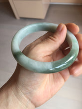 Load image into Gallery viewer, 62mm certified 100% natural Type A oily dark green gray black white (老油青) jadeite jade bangle PH232-0050
