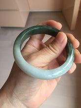 Load image into Gallery viewer, AllaboutjadeCanada.com only 55.5mm certified 100% natural Type A oily dark green gray black(老油青) half mountain half water (半山半水) jadeite jade bangle PC257-0052
