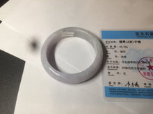 Load image into Gallery viewer, 56mm Certified type A 100% Natural purple/white chubby Jadeite bangle AZ133-9661
