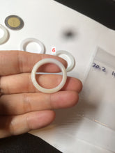 Load image into Gallery viewer, 20.2mm size 10 1/2 100% natural type A green/white jadeite jade band ring G105- 10 1/2
