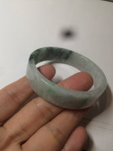 Load image into Gallery viewer, 51.7mm Certified type A 100% Natural sunny green/purple square Jadeite Jade  bangle AZ55-7273
