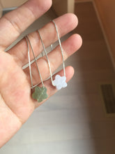 Load image into Gallery viewer, Type A 100% Natural light green/white/purple jadeite Jade flower Pendant group PC223
