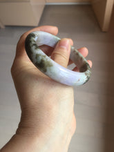 Load image into Gallery viewer, 58.5mm certified 100% natural Type A dark green purple red black Mountain Blossoms (山花烂漫)jadeite jade bangle PC256-0467
