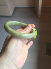 Load image into Gallery viewer, 55.4mm Certified type A 100% Natural green/yellow/gray oval shape jadeite jade bangle PC227-7408
