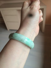 Load image into Gallery viewer, 50.5mm Certified Type A 100% Natural sunny apple green/brown oval Jadeite Jade bangle AZ134-1459
