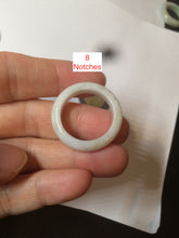 Load image into Gallery viewer, 19.2mm/size 9 1/4 100% natural type A green/white jadeite jade band ring G105- 9 1/4
