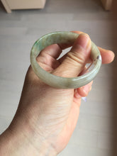 Load image into Gallery viewer, 52.7mm Type A 100% Natural icy sunny green/gray/black/brown Jadeite Jade bangle AT49
