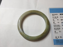 Load image into Gallery viewer, 54.8mm certified 100% natural Type A light green/yellow jadeite jade bangle PH159-4676
