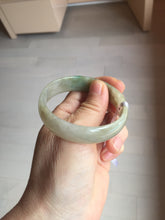 Load image into Gallery viewer, 52.7mm Type A 100% Natural icy sunny green/gray/black/brown Jadeite Jade bangle AT49
