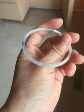 Load image into Gallery viewer, 51.4mm certified 100% natural Type A icy watery light green clear Supper skinny round cut jadeite jade bangle PH205-6185
