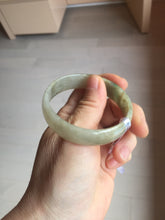Load image into Gallery viewer, 52.7mm Type A 100% Natural icy sunny green/gray/black/brown Jadeite Jade bangle AT49
