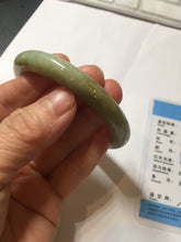 Load image into Gallery viewer, 54.8mm certified 100% natural Type A light green/yellow jadeite jade bangle PH159-4676
