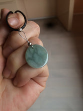 Load image into Gallery viewer, 100% natural  icy watery dark green/gray jadeite jade safe and sound couple pendant pair BG4
