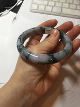 Load image into Gallery viewer, 60.2mm Certified Type A 100% Natural dark green/purple/gray Snowy Pine Mountain Jadeite Jade bangle PF29-1212
