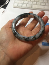 Load image into Gallery viewer, 60.2mm Certified Type A 100% Natural dark green/purple/gray Snowy Pine Mountain Jadeite Jade bangle PF29-1212
