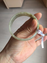 Load image into Gallery viewer, 52.7mm Type A 100% Natural icy sunny green/gray/black/brown Jadeite Jade bangle AT49
