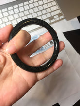 Load image into Gallery viewer, 58.6mm 100% Natural Dark Green/Black Meteorite Starry Night Sky Galaxy Nephrite Bangle HN181-0565
