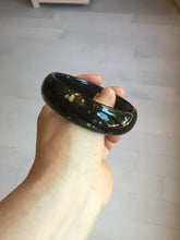Load image into Gallery viewer, 63.9mm 100% Natural dark green/black meteorite Stellar Night sky nephrite bangle HT121-1020
