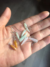 Load image into Gallery viewer, 100% Natural type A light green yellow purple white hot pepper jadeite Jade beads earring group AF100 (add-on item, Not for sale individually)
