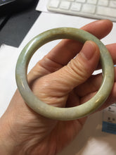 Load image into Gallery viewer, 54.8mm certified 100% natural Type A light green/yellow jadeite jade bangle PH159-4676
