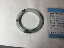 Load image into Gallery viewer, 53.8mm certified Type A 100% Natural light green/white jadeite jade bangle BK100-2343
