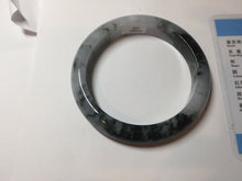 Load image into Gallery viewer, 60.2mm Certified Type A 100% Natural dark green/purple/gray Snowy Pine Mountain Jadeite Jade bangle PF30-1208
