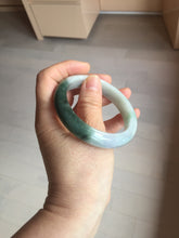 Load image into Gallery viewer, 54.6mm certified 100% natural oily dark green purple jadeite jade bangle pendnat set PA114-9119
