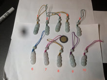 Load image into Gallery viewer, Type A 100% Natural white/green/purple Four Seasons Fortune Beans jadeite jade hanger group BF39
