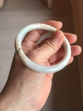 Load image into Gallery viewer, 55mm certified Type A 100% Natural light green red brown round cut Jadeite Jade bangle PH204-6199
