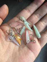 Load image into Gallery viewer, 100% Natural type A light green yellow purple white hot pepper jadeite Jade beads earring group AF100 (add-on item, Not for sale individually)
