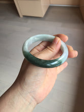 Load image into Gallery viewer, 54.6mm certified 100% natural oily dark green purple jadeite jade bangle pendnat set PA114-9119
