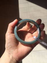 Load image into Gallery viewer, 61mm Certified Type A 100% Natural deep sea dark green/blue/gray/black Guatemala Jadeite bangle PB113-6424
