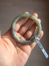 Load image into Gallery viewer, 51mm Certified 100% Natural Green/ black/gray sesame paste 芝麻糊 青花 round cut nephrite Jade bangle HHE104-5567
