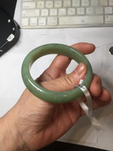 Load image into Gallery viewer, 55.5mm certified 100% Natural green/yellow super oily nephrite Jade bangle HE17-8450
