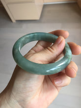 Load image into Gallery viewer, 57.2mm Certified type A 100% Natural oily dark green (老油青) blue gray black Mountains Afar (远山)Jadeite bangle PC258-0553
