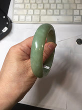 Load image into Gallery viewer, 55.5mm certified 100% Natural green/yellow super oily nephrite Jade bangle HE17-8450
