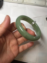 Load image into Gallery viewer, 55.5mm certified 100% Natural green/yellow super oily nephrite Jade bangle HE17-8450
