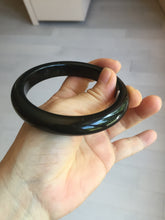 Load image into Gallery viewer, 62mm 100% Natural dark green/black meteorite Stellar Night sky nephrite bangle HT120-1016
