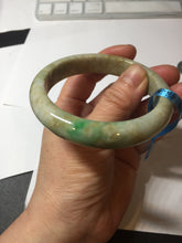 Load image into Gallery viewer, 56.5mm certified 100% natural Type A sunny green/brown jadeite jade bangle E41-2735
