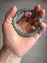 Load image into Gallery viewer, 51mm Certified 100% Natural Green/ black/gray sesame paste 芝麻糊 青花 round cut nephrite Jade bangle HHE104-5567
