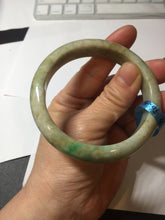 Load image into Gallery viewer, 56.5mm certified 100% natural Type A sunny green/brown jadeite jade bangle E41-2735
