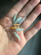 Load image into Gallery viewer, 100% Natural type A light green yellow purple white hot pepper jadeite Jade beads earring group AF100 (add-on item, Not for sale individually)
