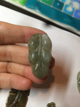 Load image into Gallery viewer, 100% natural type A yellow/purple jadeite jade leaf pendant necklace group AZ99
