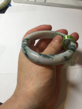 Load image into Gallery viewer, 56.8mm certificated Type A 100% Natural white/green/purple Jadeite Jade bangle E47-6211
