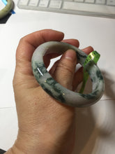 Load image into Gallery viewer, 56.8mm certificated Type A 100% Natural white/green/purple Jadeite Jade bangle E47-6211
