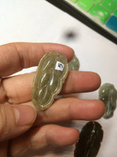 Load image into Gallery viewer, 100% natural type A yellow/purple jadeite jade leaf pendant necklace group AZ99
